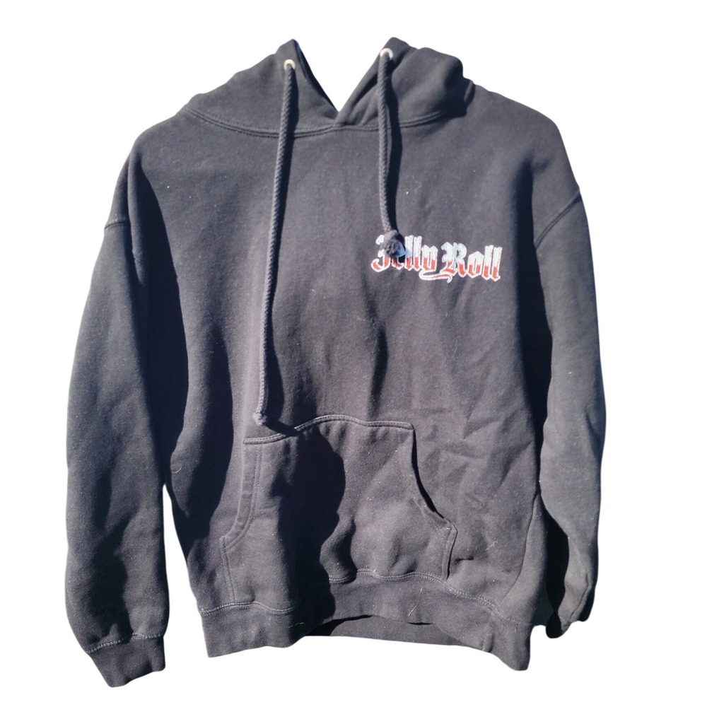 Jelly Roll Knees Down When The Devil Come Calling Black Hoodie Mens Medium